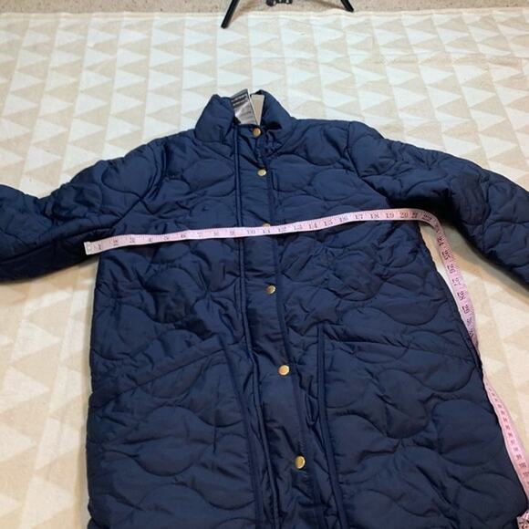 J. CREW Quilted Cocoon Puffer with PrimaLoft® Navy Long Pockets Small - Picture 13 of 13